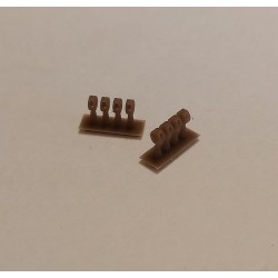 Single blocks 2-mm brown resin