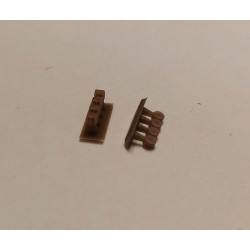 Accessories: double blocks 2 mm brown resin