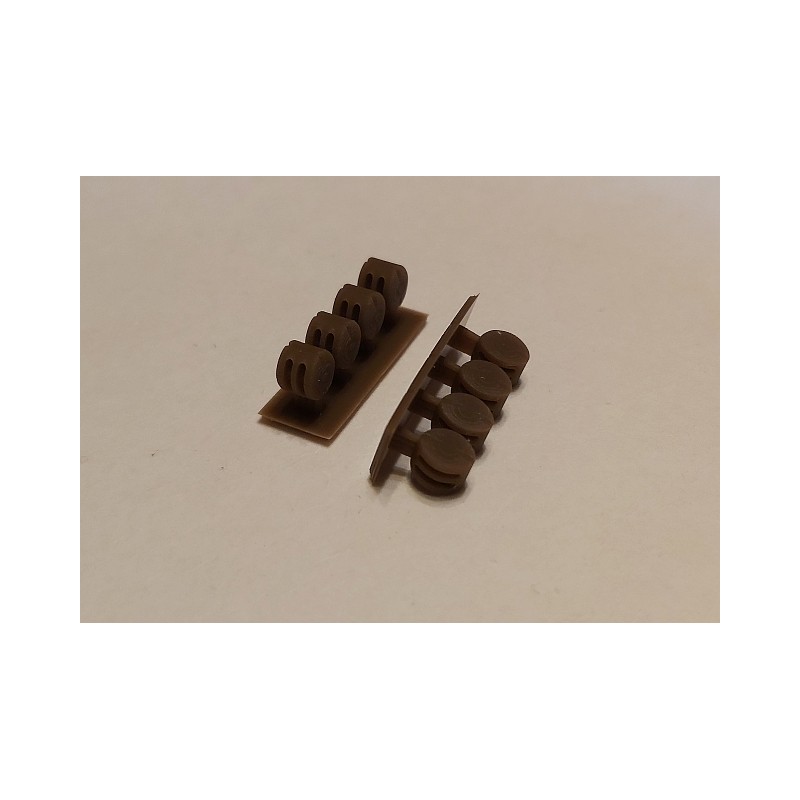 Accessories: double blocks 4 mm brown resin